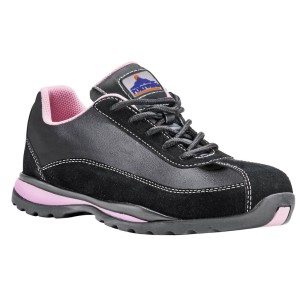 Portwest FW39 Damski półbut sportowy Steelite Trainer S1P HRO czarno-różowy
