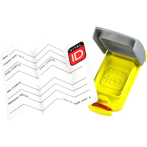 Portwest ID13 Uniwersalnie mocowany identyfikator żółty