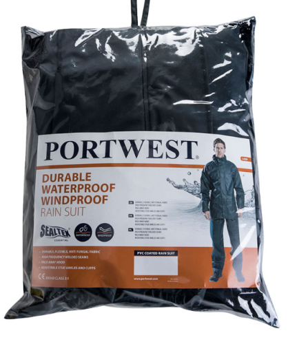 Portwest L450 Podstawowy komplet przeciwdeszczowy Sealtex (kurtka i spodnie) granatowy