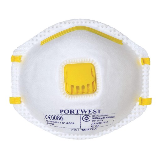 Portwest P101 Półmaska FFP1 z zaworkiem biały (10 szt)