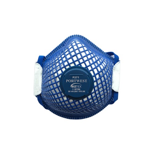 Portwest P271 Półmaska FFP2 ERGONET z zaworkiem testowana dolomitem biały (10 szt)