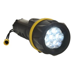 Portwest PA60 Latarka gumowa z 7 diodami LED czarno-żółty