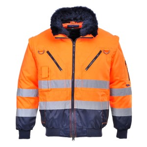 Portwest PJ50 Kurtka ostrzegawcza Pilot 3w1 granatowo-pomarańczowy