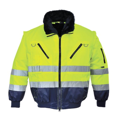 Portwest PJ50 Kurtka ostrzegawcza Pilot 3w1 granatowo-seledynowy