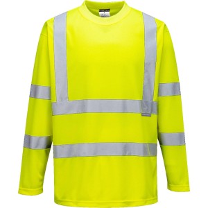 Portwest S178 T-Shirt ostrzegawczy z długimi rękawami żółty