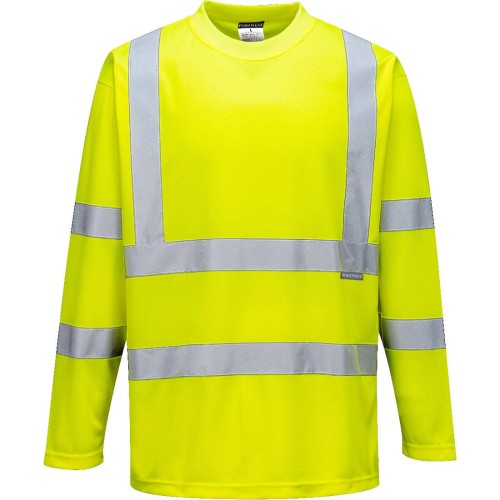 Portwest S178 T-Shirt ostrzegawczy z długimi rękawami żółty
