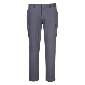 Portwest S231 Bojówki Stretch Slim szary-stalowy