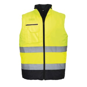 Portwest S267 Dwukolorowy ocieplacz ostrzegawczy granatowo-seledynowy