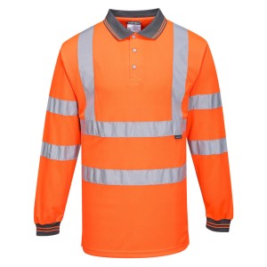 Portwest S277 Polówka ostrzegawcza z długimi rękawami pomarańczowy