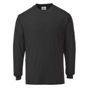 Portwest FR11 T-shirt z długimi rękawami czarny