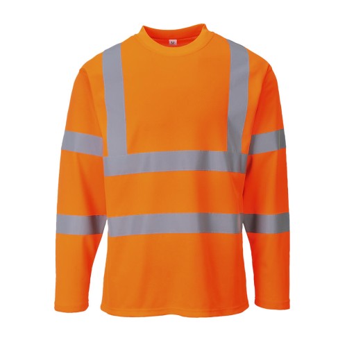 Portwest S278 T-shirt ostrzegawczy z długimi rękawami pomarańczowy