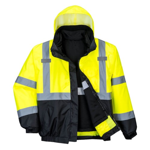 Portwest S365 Kurtka ostrzegawcza Bomber 3 w 1 Premium czarno-żółty