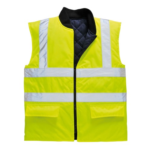 Portwest S469 Dwustronny ocieplacz ostrzegawczy żółty