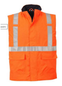 Portwest S776 Bizflame Rain antyelektrostatyczny ocieplacz ostrzegawczy pomarańczowy