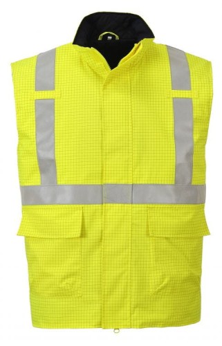 Portwest S776 Bizflame Rain antyelektrostatyczny ocieplacz ostrzegawczy żółty