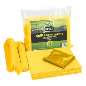 Portwest SM90 Zestaw sorbentów pochłaniający chemikalia 20 litrów żółty (6 szt)