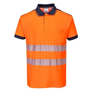 Portwest T180 Polówka ostrzegawcza PW3 granatowo-pomarańczowy