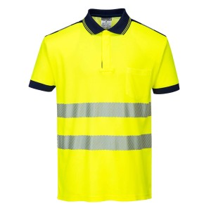 Portwest T180 Polówka ostrzegawcza PW3 granatowo-seledynowy