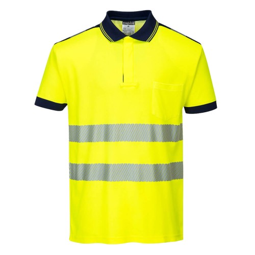 Portwest T180 Polówka ostrzegawcza PW3 granatowo-seledynowy