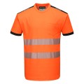 Portwest T181 T-Shirt ostrzegawczy PW3 czarno-pomarańczowy