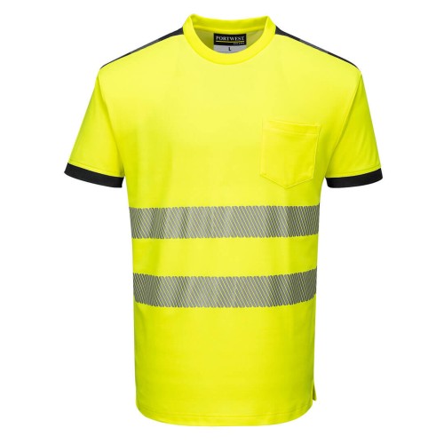 Portwest T181 T-Shirt ostrzegawczy PW3 czarno-żółty