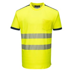Portwest T181 T-Shirt ostrzegawczy PW3 granatowo-seledynowy