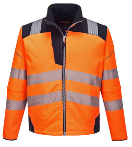 Portwest T402 Softshell ostrzegawczy PW3 pomarańczowo-granatowy
