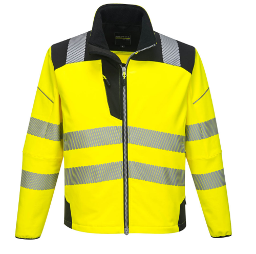 Portwest T402 Softshell ostrzegawczy PW3 seledynowo-czarny