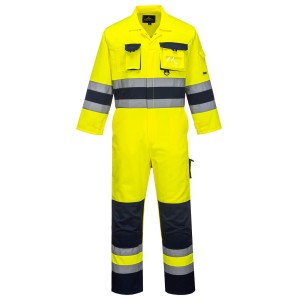 Portwest TX55 Kombinezon ostrzegawczy Nantes granatowo-seledynowy