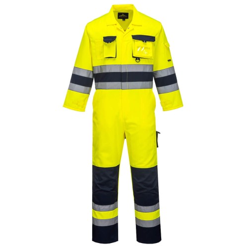 Portwest TX55 Kombinezon ostrzegawczy Nantes granatowo-seledynowy