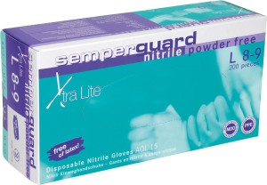 Rękawice jednorazowe SEMPERGUARD Xtra Lite bezpudrowe-niebieska-lila