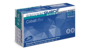 Rękawice jednorazowe SEMPERGUARD Cobalt bezpudrowe-niebieskie