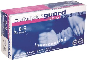 Rękawice jednorazowe SEMPERGUARD LATEX IC bezpudrowe