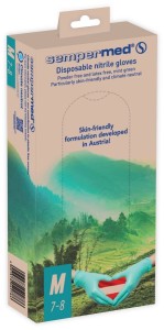 Rękawice jednorazowe Sempermed climate neutral niesproszkowane-zielony