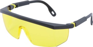 Okulary V10-200 Ramki czarne, szkła żółte, niezaparowujące, niezarysowujące, zauszniki z regulacją