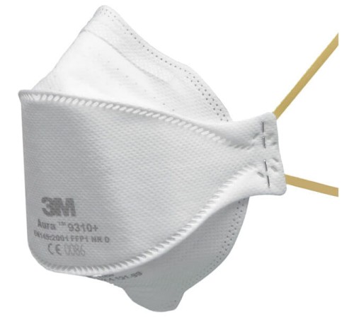 Respirator 3M 9310 Bez zaworu wydechowego, ochrona przed kurzem oraz mgłami (aerozolami z cząstkami ciekłymi)