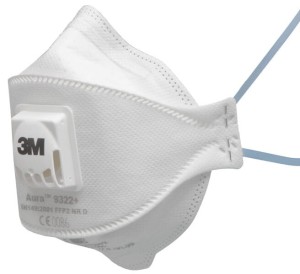 Respirator 3M 9322 Z zaworem wydechowym, ochrona przed kurzem mgłami (aerozolami z cząstkami ciekłymi)
