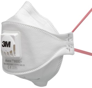 Respirator 3M 9332 Z zaworem, ochrona przed kurzem oraz mgłami (aerozolami z cząstkami ciekłymi) i oparami metali