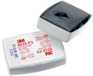 Filtropochłaniacz P3 3M 6035 Cząstki stałe i ciekłe + węgiel aktywny (cena za 1 kpl. pakowany po 2 szt.)
