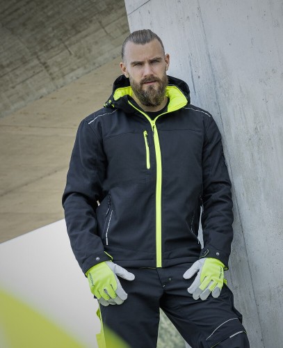 Kurtka softshell Ardon VISION WINTER męska, czarno-żółta