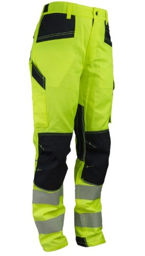 Spodnie do pasa URG-713 seledynowe z odblaskami