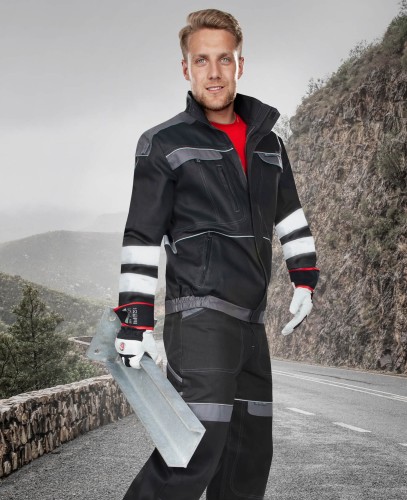 Bluza robocza z pasami odblaskowymi Ardon COOL TREND czarno-szara