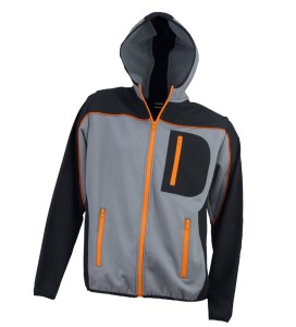 Bluza męska URG-952 z kapturem szaro-czarna