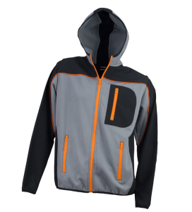 Bluza męska URG-952 z kapturem szaro-czarna
