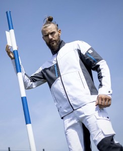 Bluza Ardon 4Xstretch® biało-szara