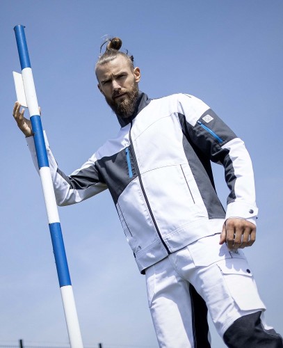Bluza Ardon 4Xstretch® biało-szara
