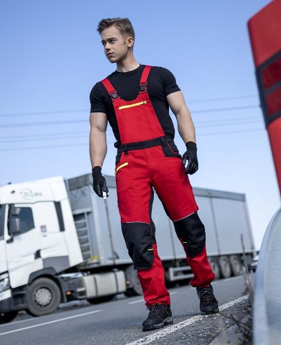 Spodnie ogrodniczki Ardon 4Xstretch® czerwone