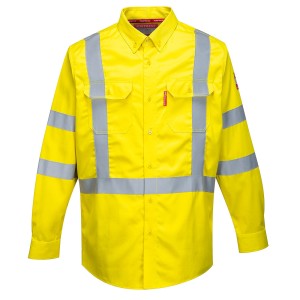 Portwest FR95 Trudnopalna koszula ostrzegawcza Bizflame 88/12 żółty