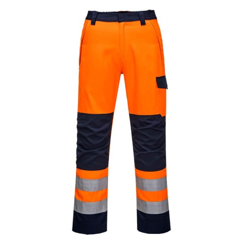 Portwest MV36 Spodnie Modaflame RIS granatowo-pomarańczowy