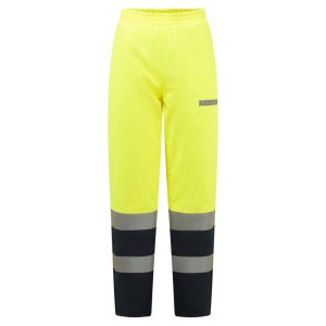Spodnie trudnopalne ostrzegawcze zimowe Bizflame Rain Multi-Norm FR434YNR żółty/granatowy